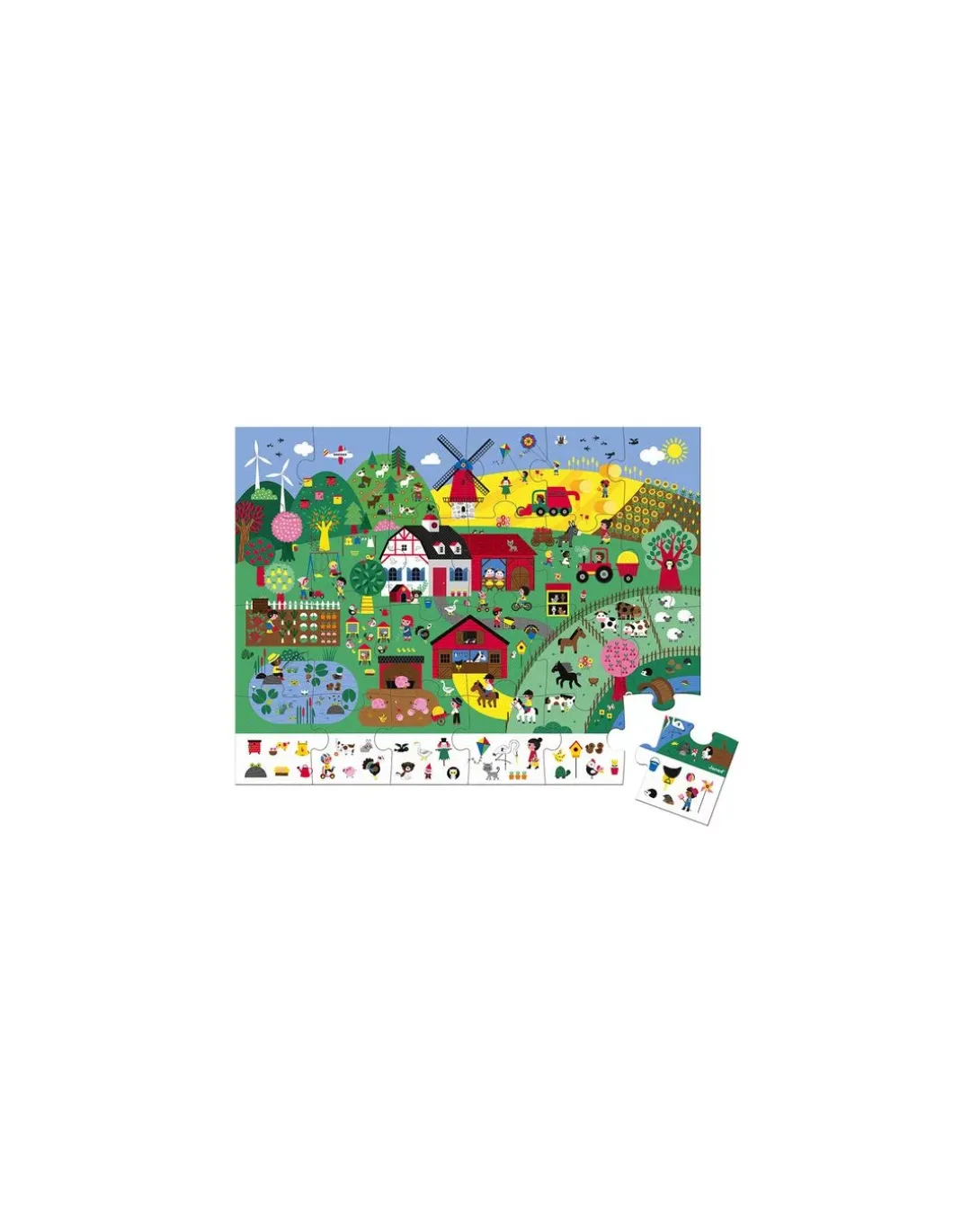 Puzzle d'observation la ferme 24 pièces - Janod