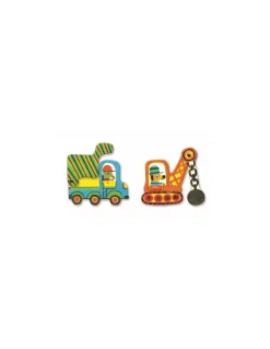 Puzzle duo articulo véhicules - Djeco