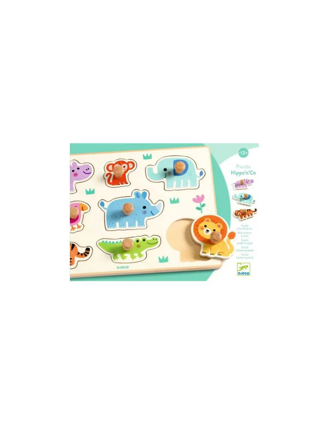 Puzzle en bois Hippo'n'Co - Djeco