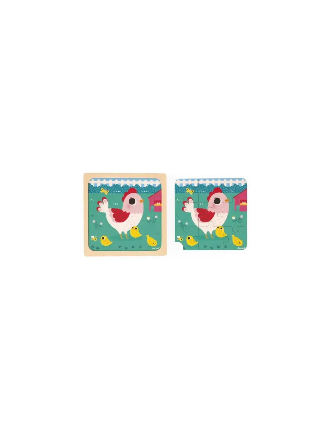 Puzzle en bois Poulette Henriette - Janod