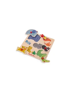 Puzzle encastrable 5 animaux Les toupitis - Moulin Roty