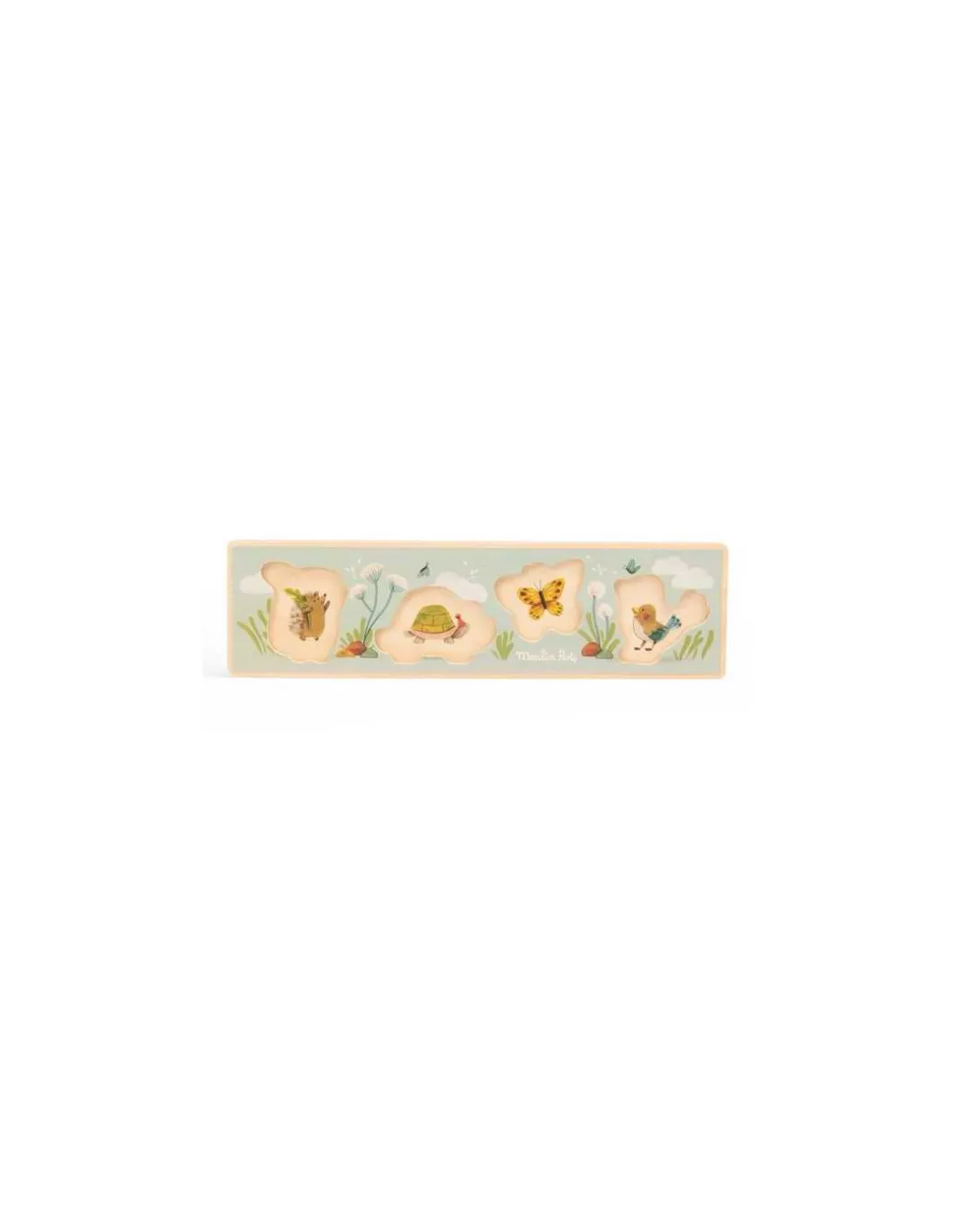 Puzzle encastrable 4 animaux Trois petits lapins - Moulin Roty