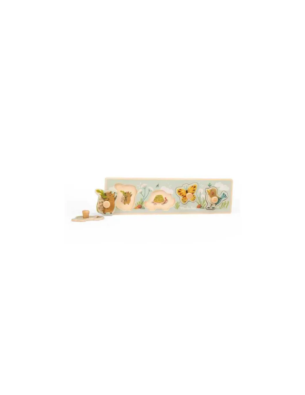 Puzzle encastrable 4 animaux Trois petits lapins - Moulin Roty