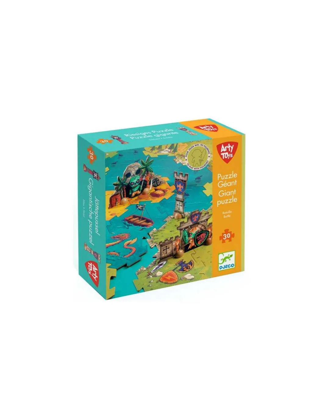 Puzzle géant Bataille 30 pièces - Djeco