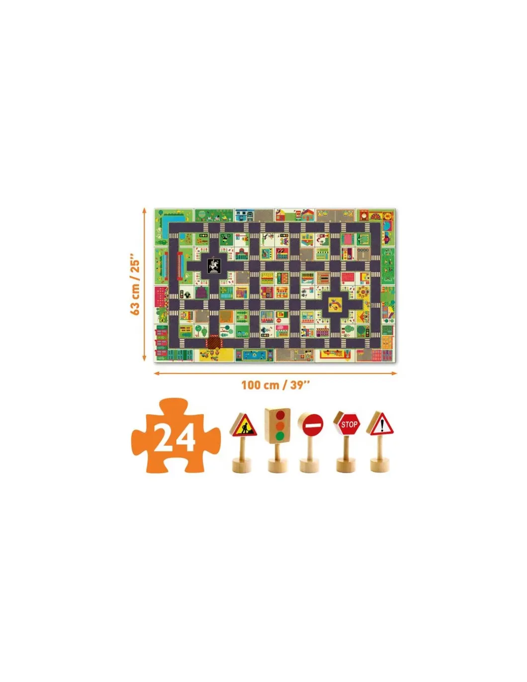 Puzzle géant la ville - Djeco