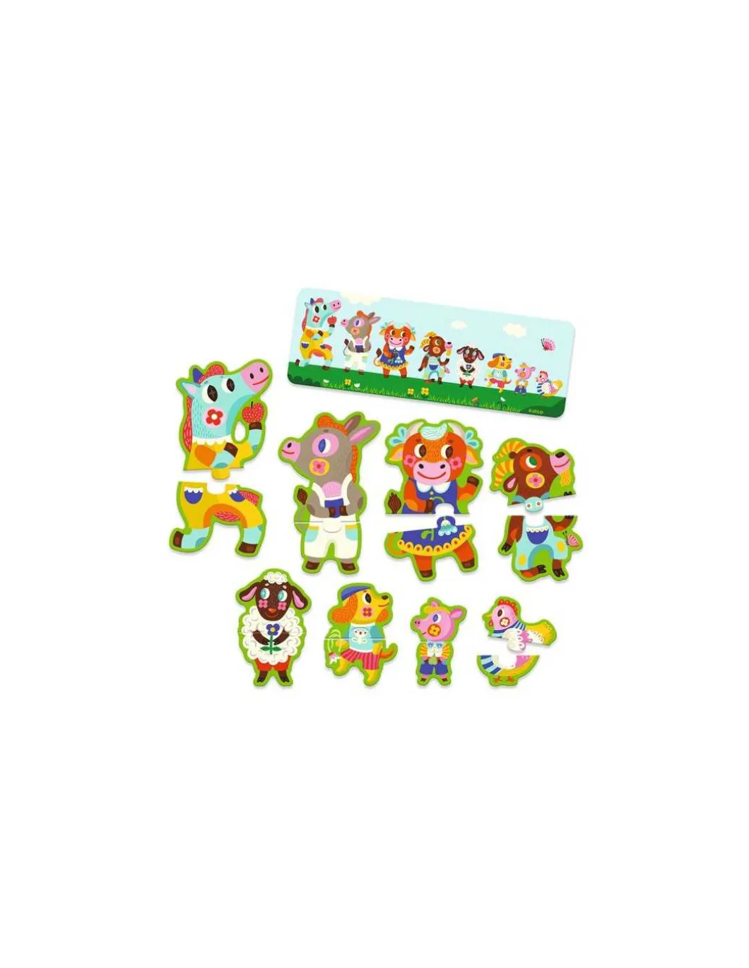 Puzzle Grands et petits à la ferme - Djeco
