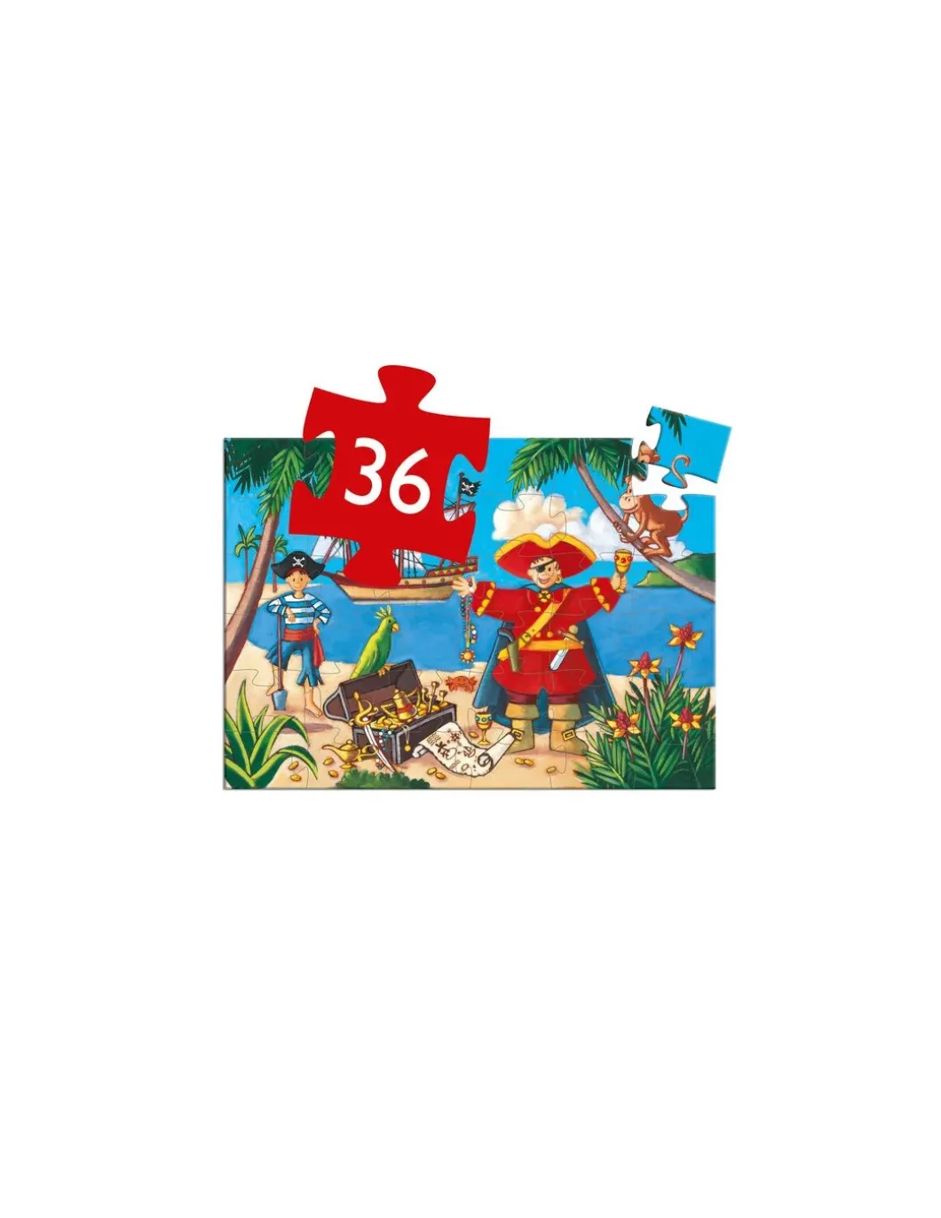 Puzzle le pirate et son trésor - Djeco