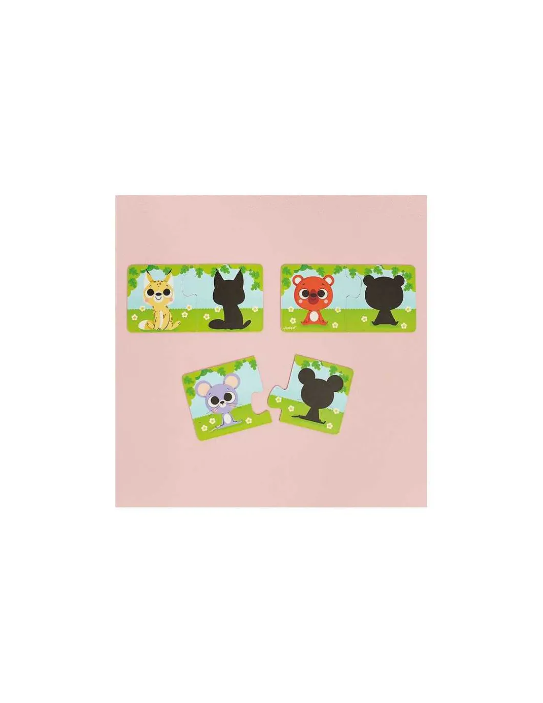 Puzzle Les animaux et leur ombre - Janod