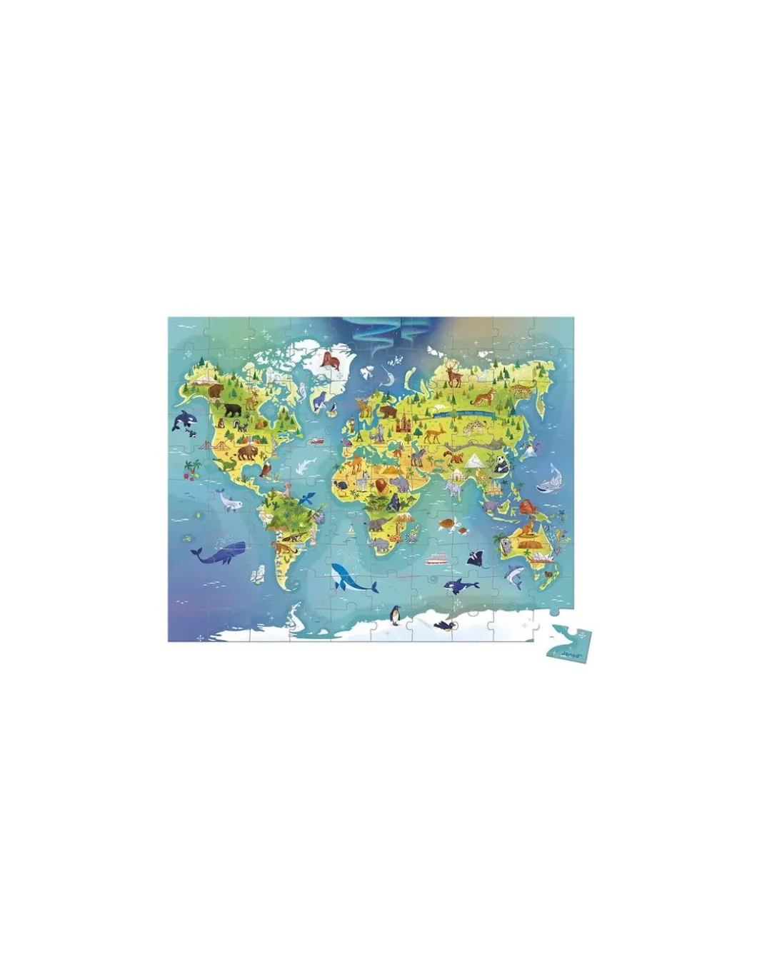 Puzzle Monde 100 pièces - Janod