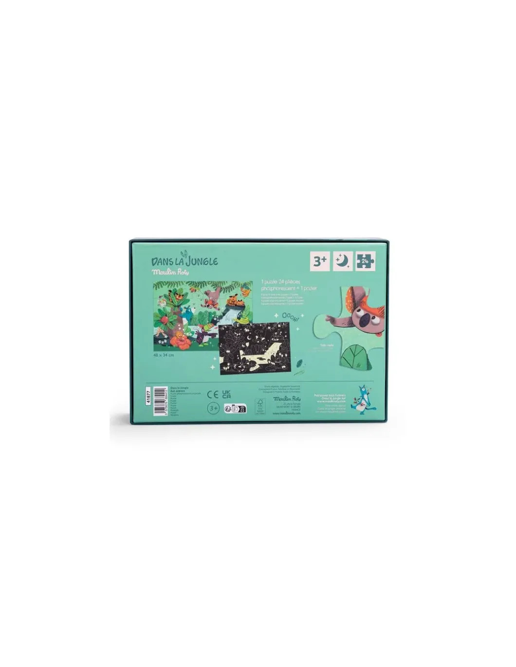 Puzzle phosphorescent La cascade Dans la jungle - Moulin Roty
