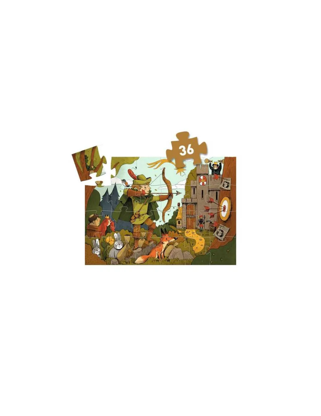 Puzzle Robin des bois 36 pièces - Djeco