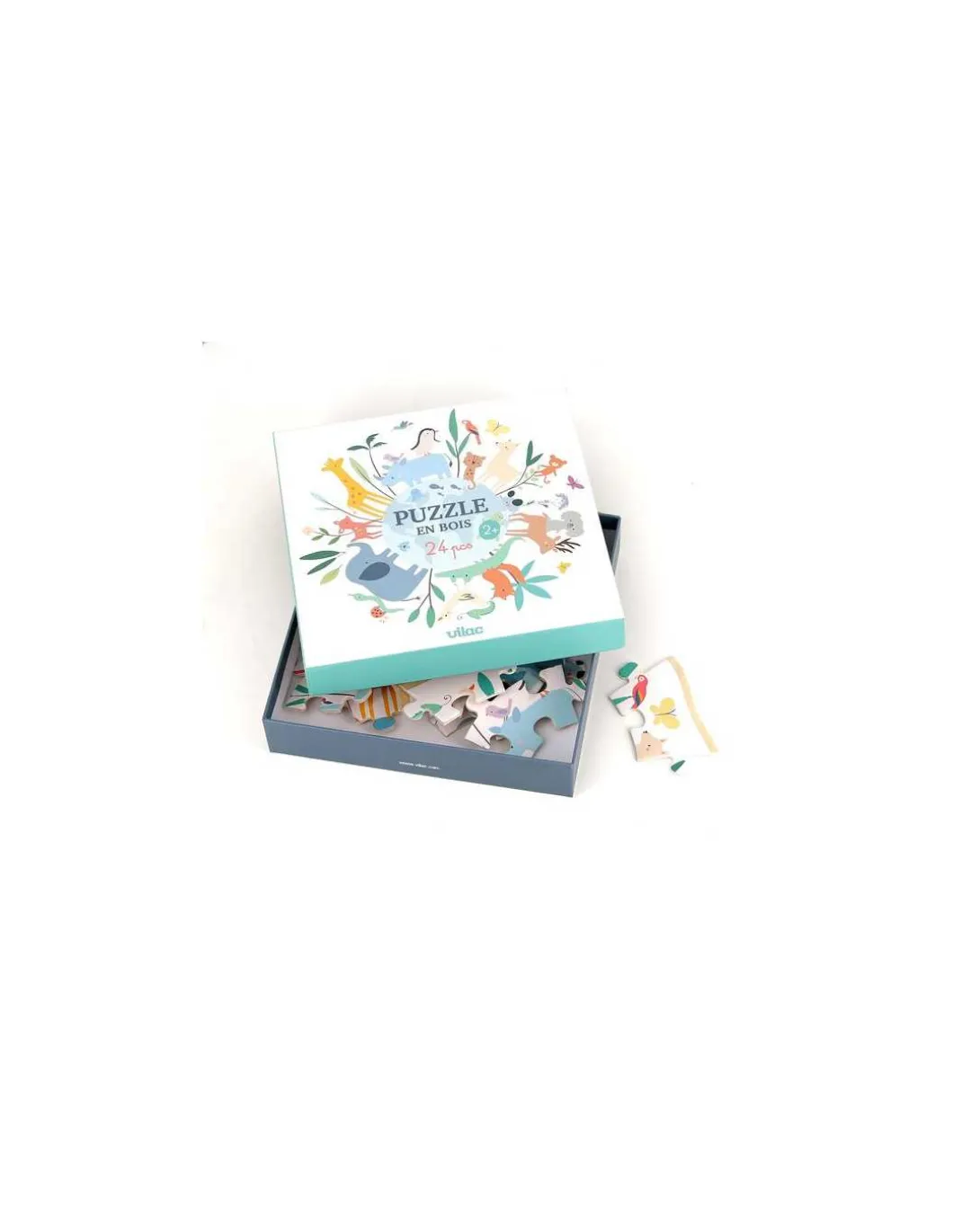 Puzzle rond 24 pièces le monde Sarah Betz - Vilac
