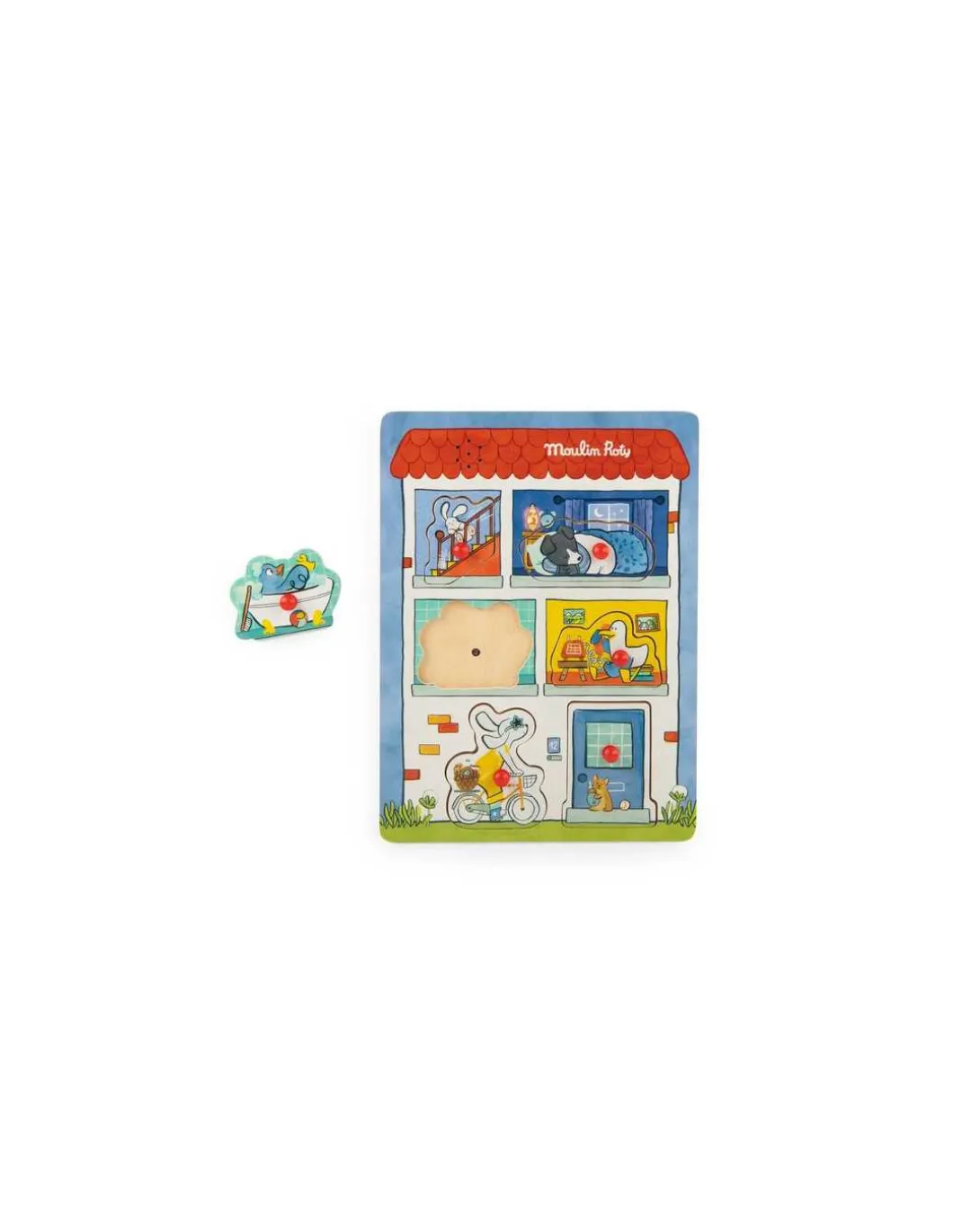 Puzzle sonore en bois Puce & Pilou - Moulin Roty