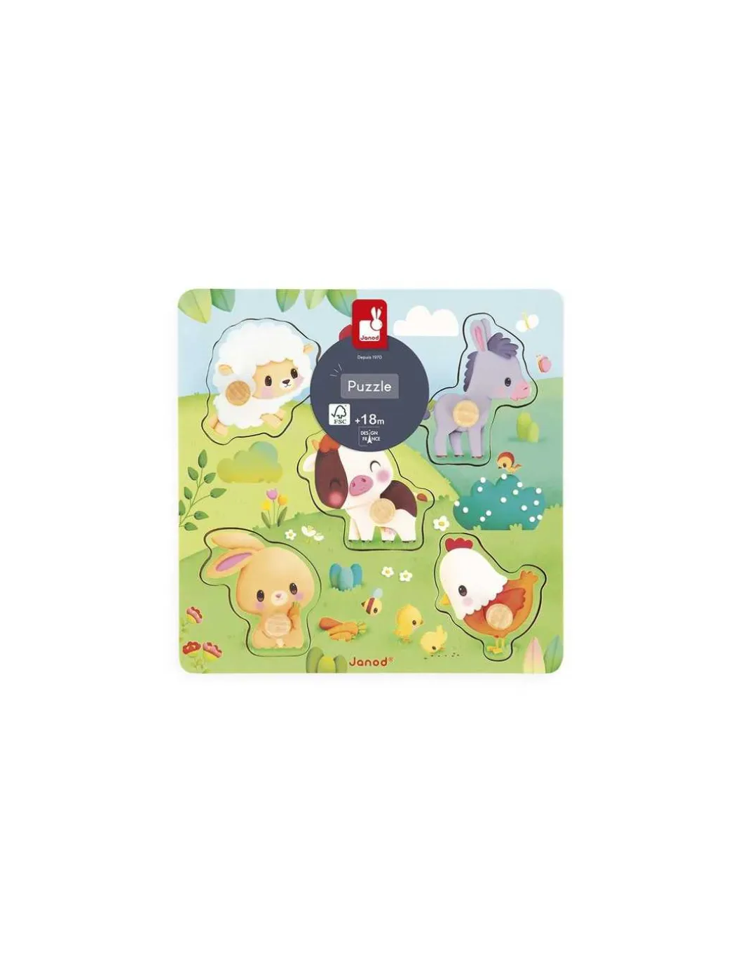 Puzzle tactile Ferme - Janod