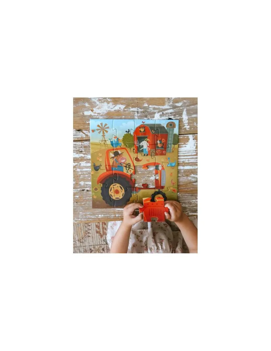 Puzzle Tracteur 16 pièces - Djeco