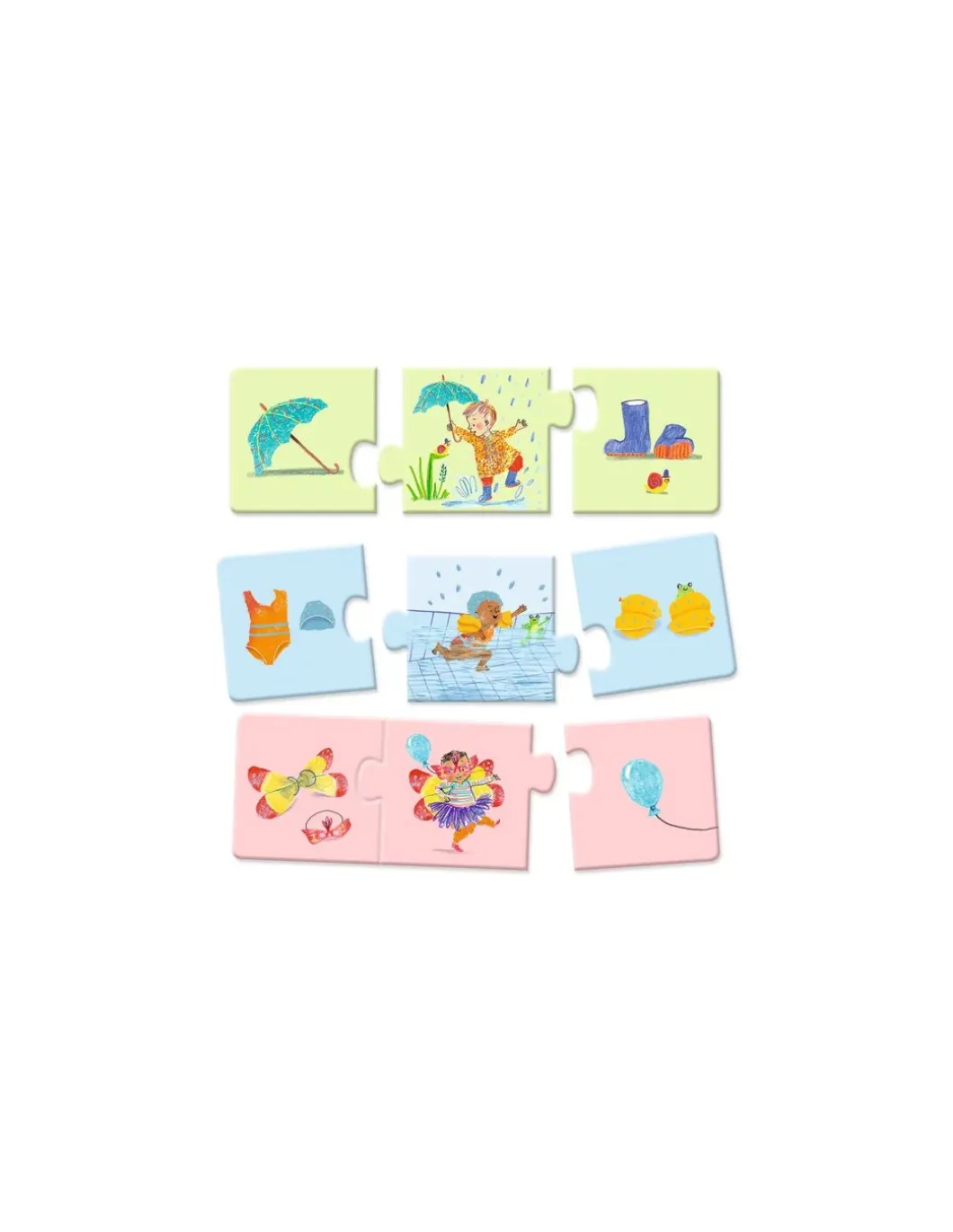 Puzzle trio Mon quotidien - Djeco