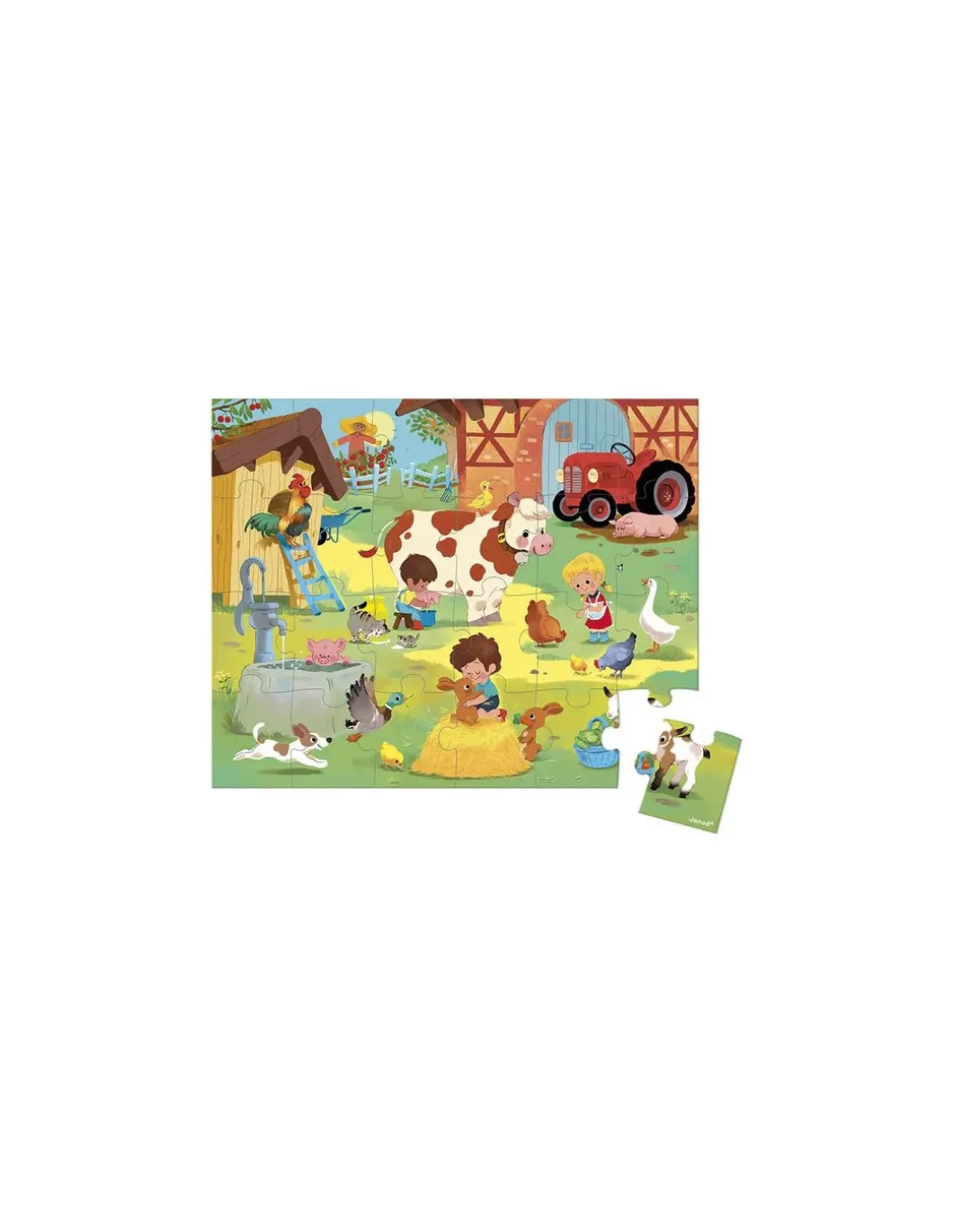 Puzzle Une journée à la ferme 24 pièces - Janod