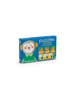 Puzzles histoires Les Popipop - Moulin Roty