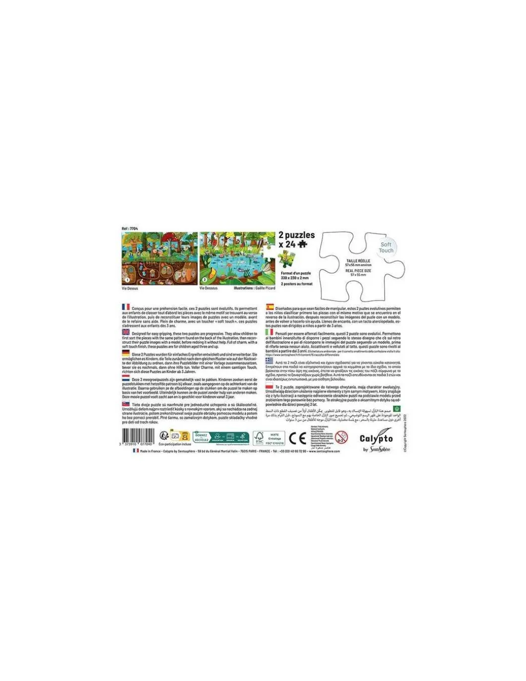 Puzzles Vie dessus Vie dessous 24 pièces - Sentosphère