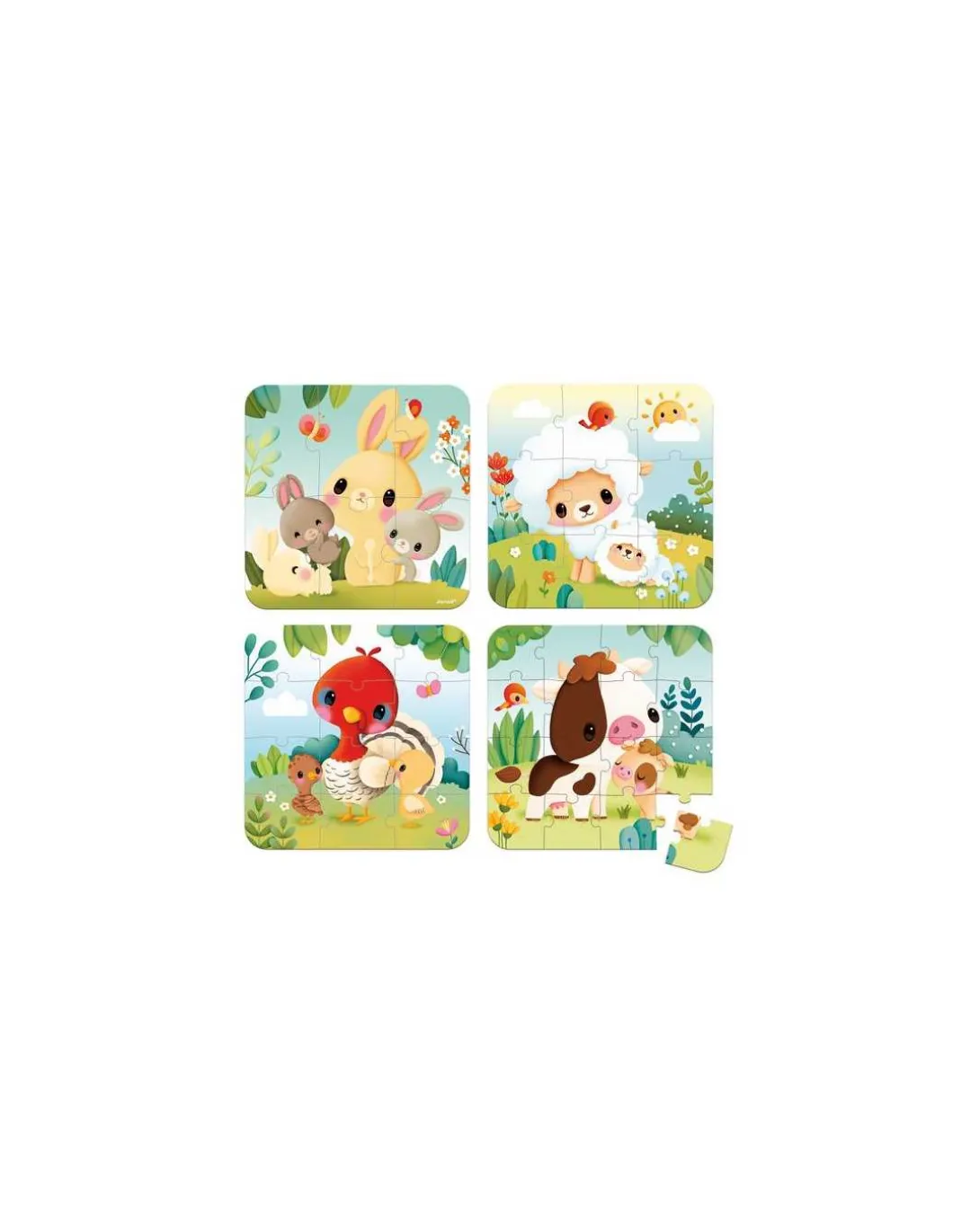 Puzzles évolutifs Animaux de la ferme - Janod