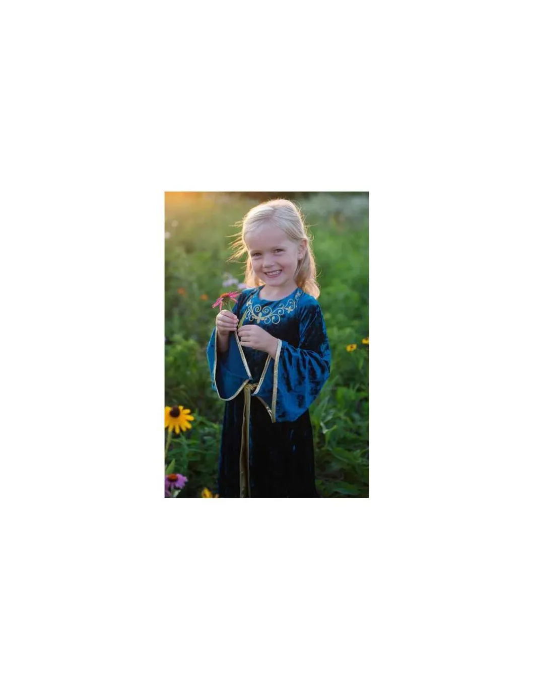 Robe reine Guenièvre turquoise 4-6 ans - Great Pretenders