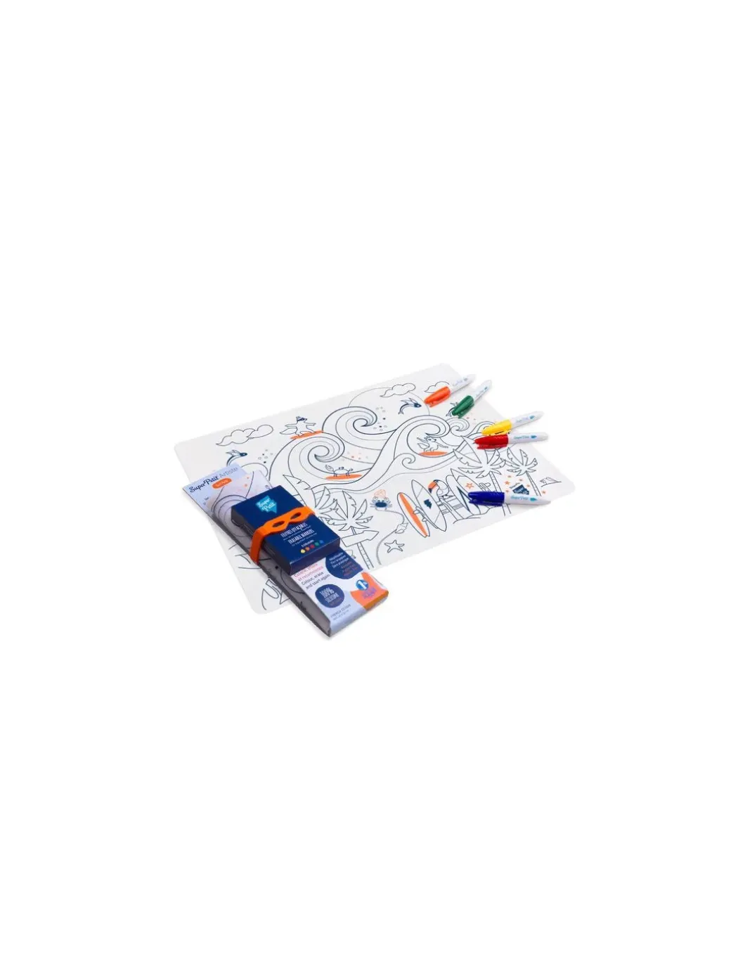 Set à colorier silicone Surf party - Super Petit