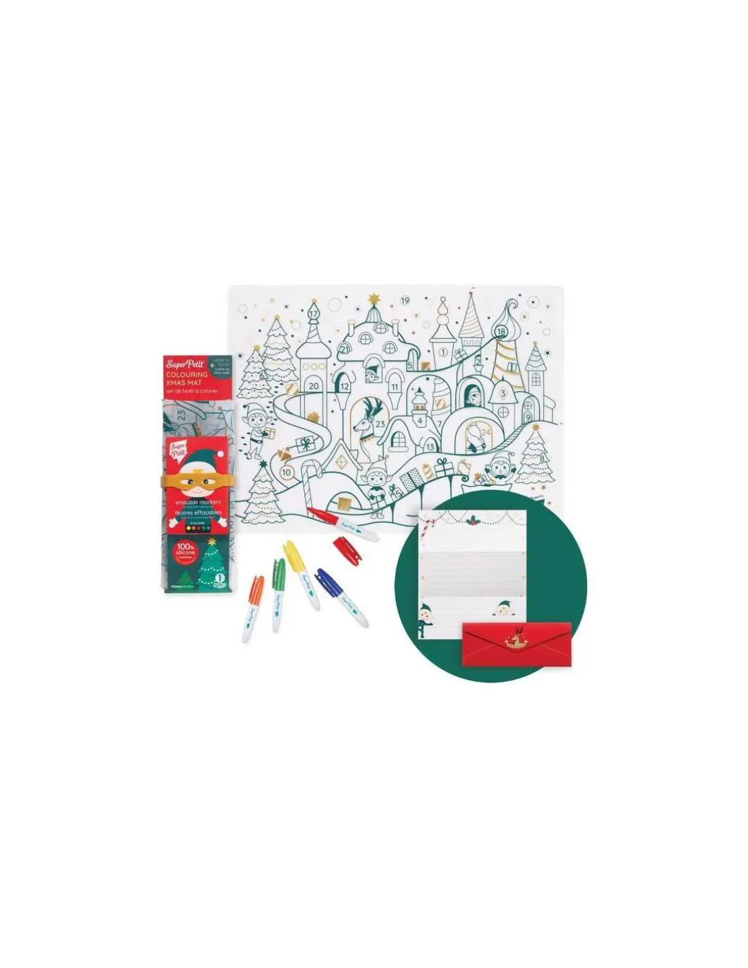 Set à colorier silicone Village de Noël - Super Petit