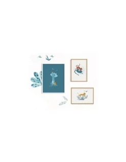 Set de 3 affiches Sous mon Baobab - Moulin Roty