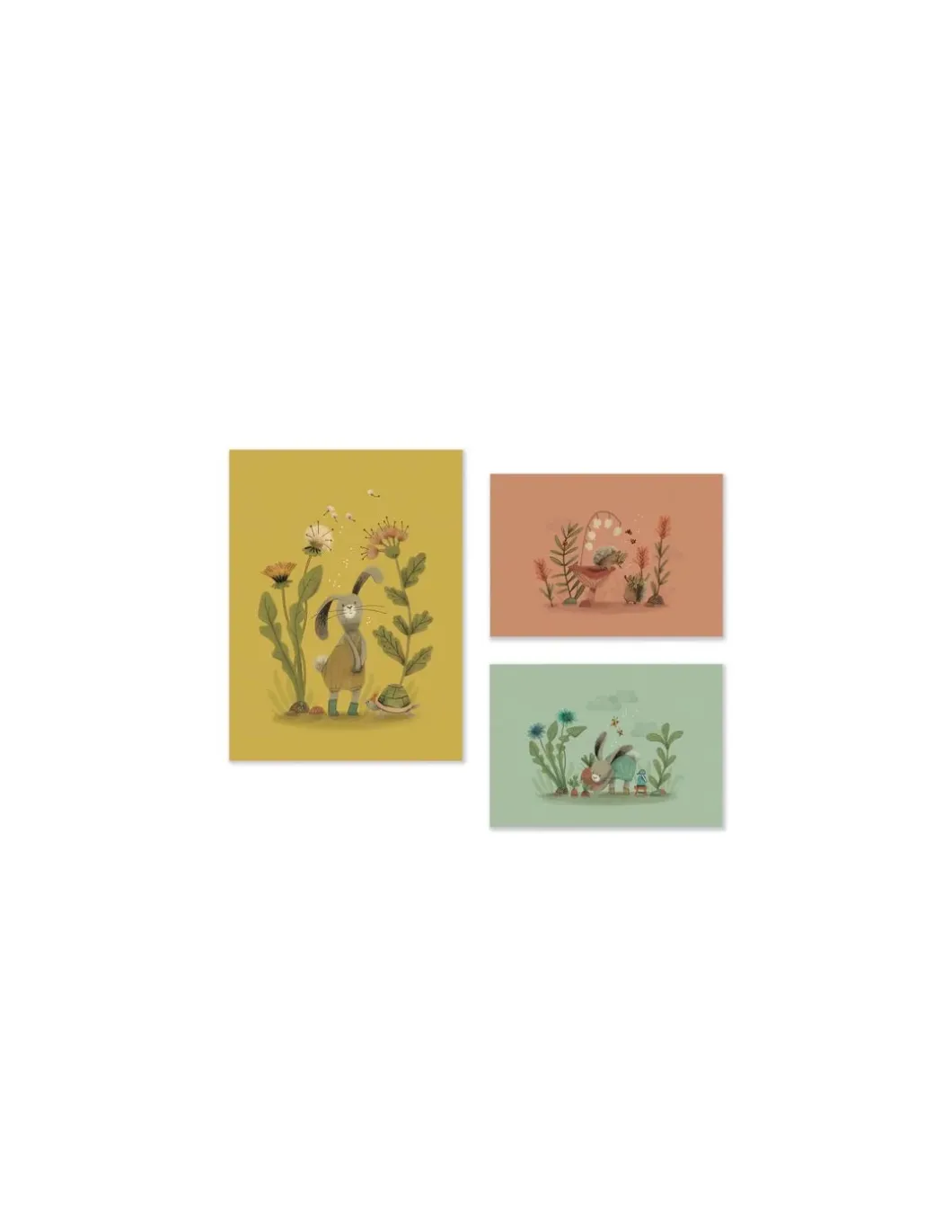 Set de 3 affiches Trois Petits Lapins - Moulin Roty
