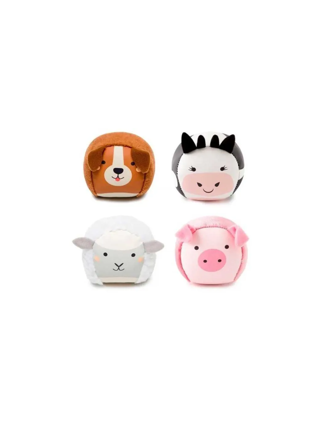 Set de 4 balles doudous ferme - Little Big Friends