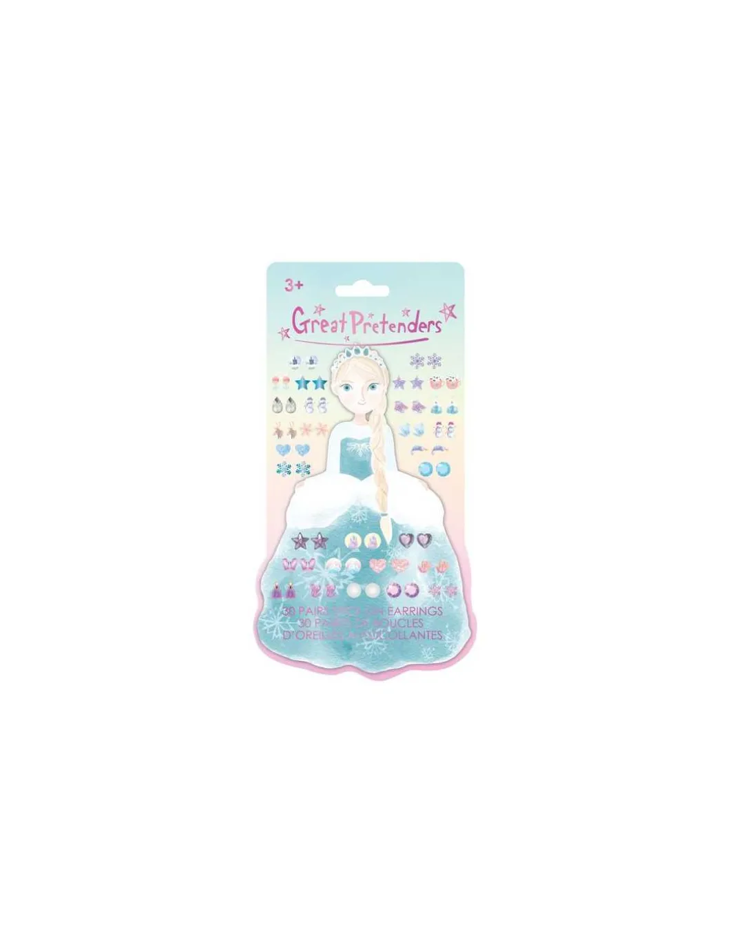 Set de 30 paires de boucles d'oreilles autocollantes Frosty Sister - Great Pretenders