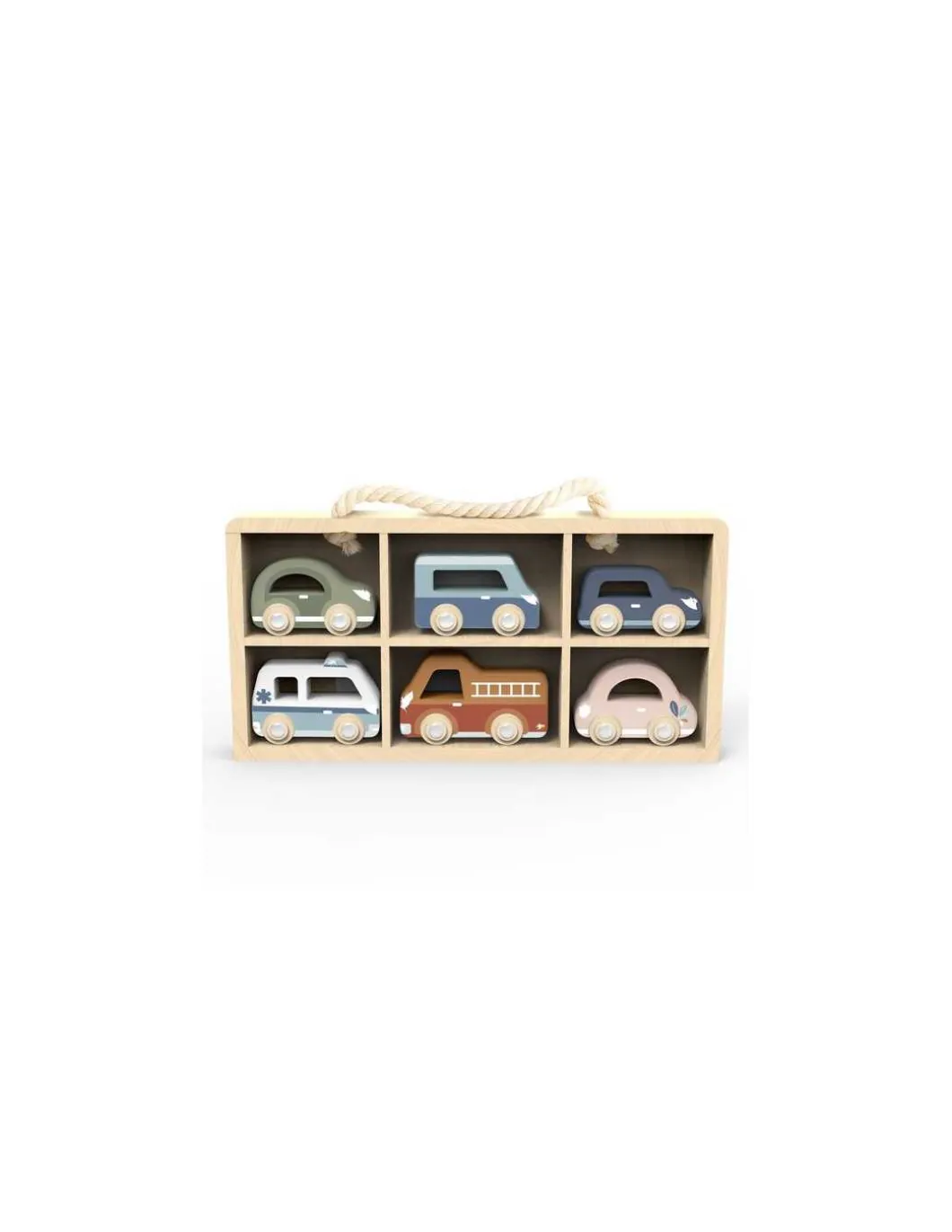 Set de 6 voitures en bois - Speedy Monkey