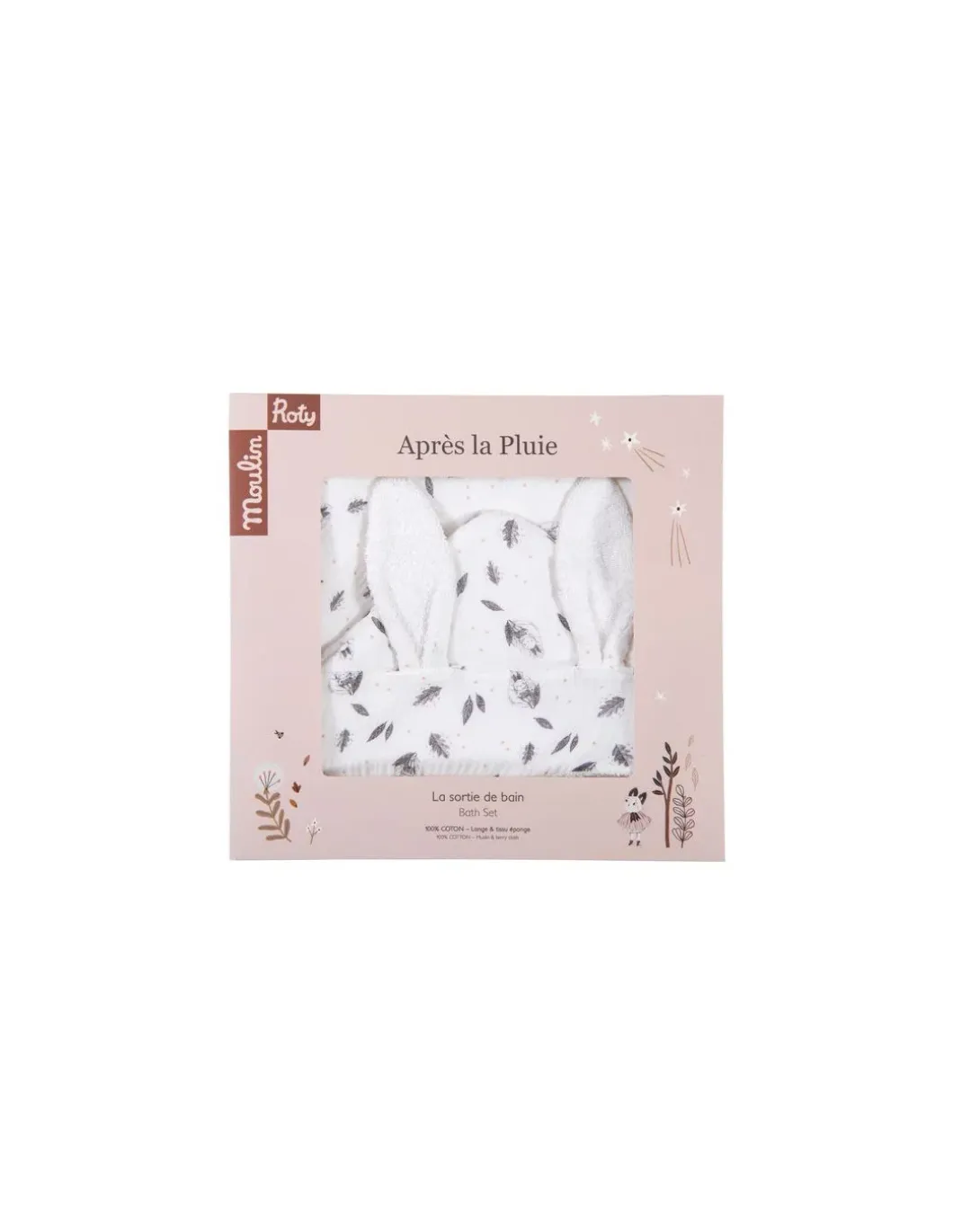 Sortie de bain lapin Après la pluie - Moulin Roty