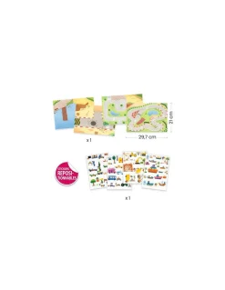 Stickers à relever Véhicules - Djeco