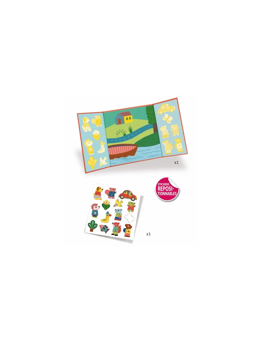 Stickers repositionnables les animaux - Djeco