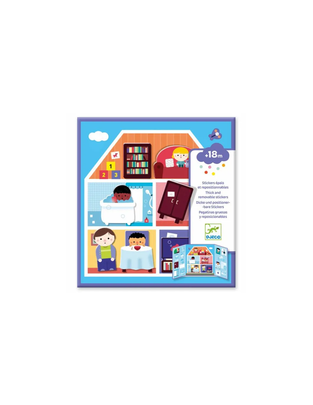 Stickers repositionnables la maison - Djeco