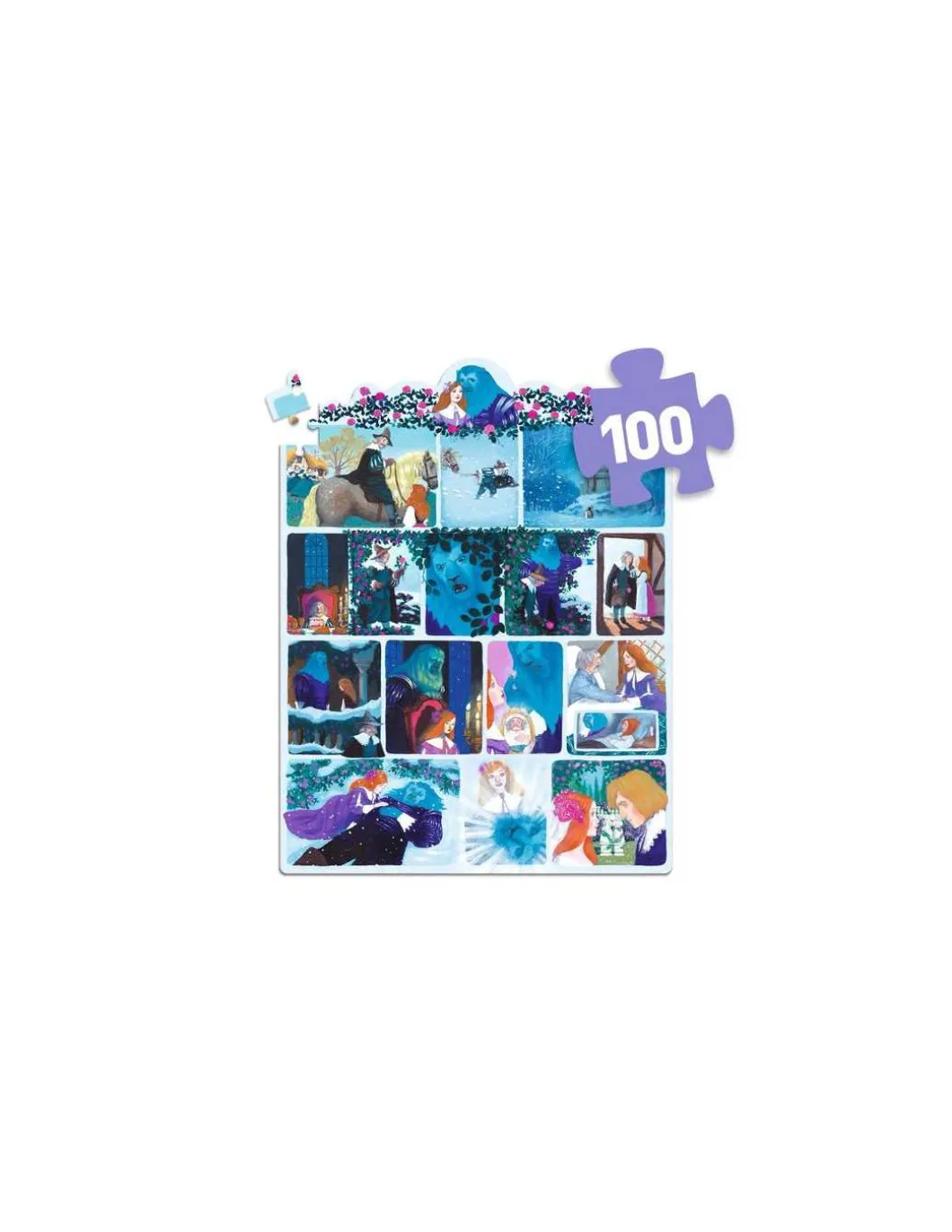 Story puzzle La Belle et la Bête 100 pièces - Djeco