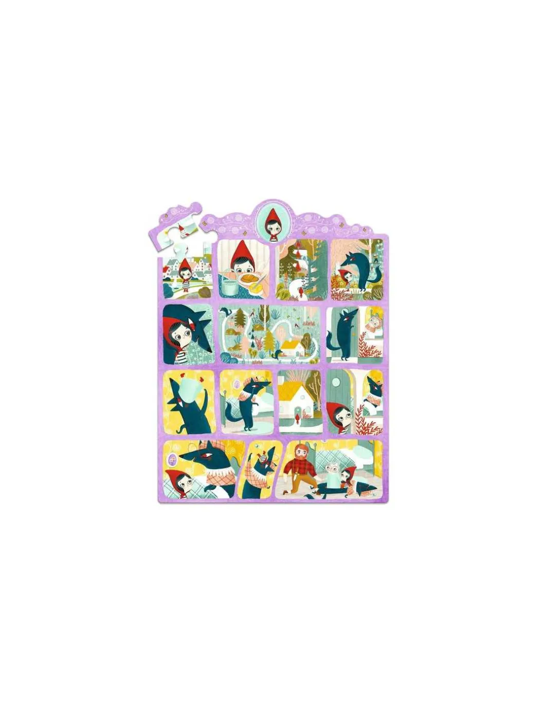 Story puzzle Le Petit Chaperon rouge 35 pièces - Djeco
