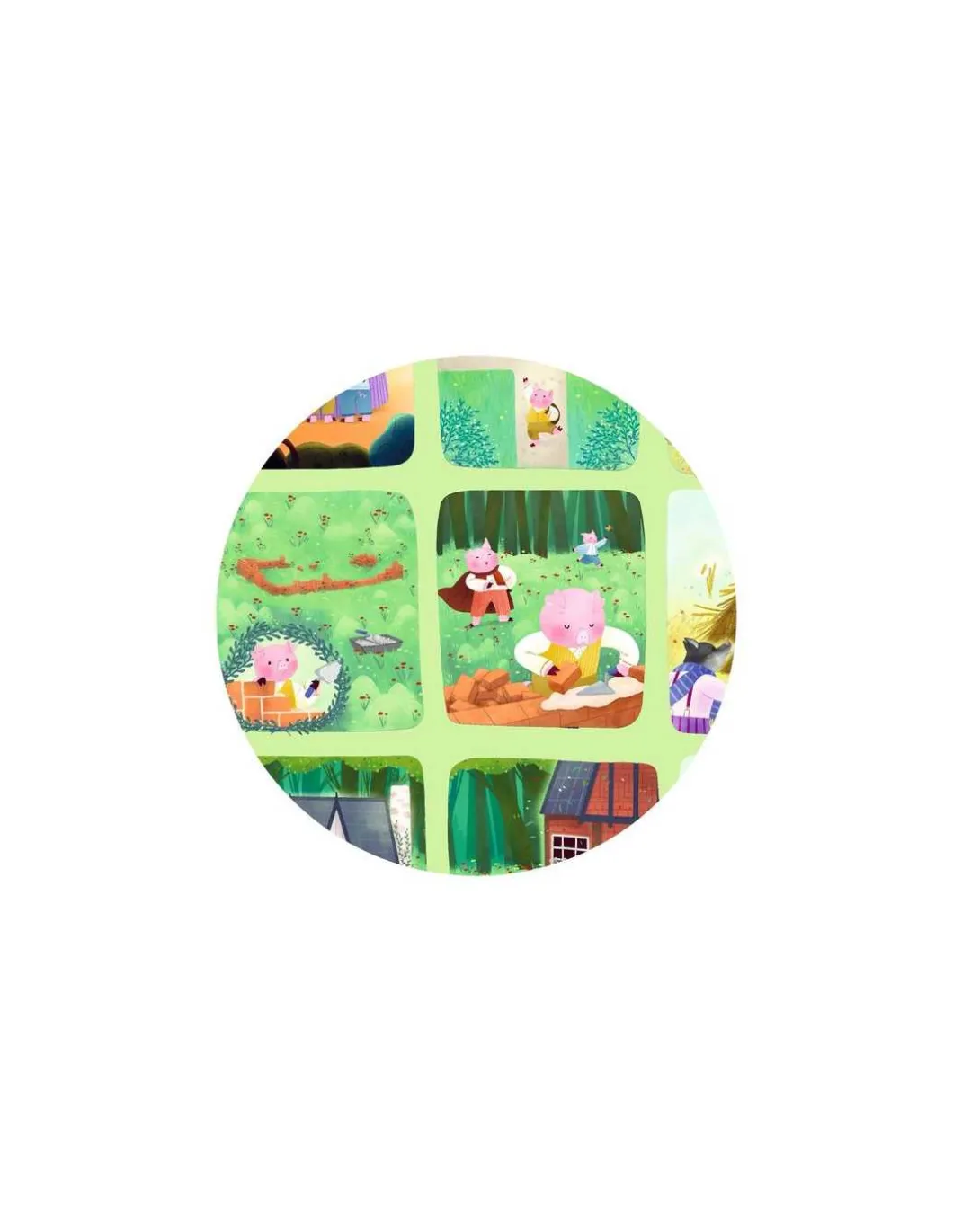Story puzzle Les Trois Petits Cochons 35 pièces - Djeco