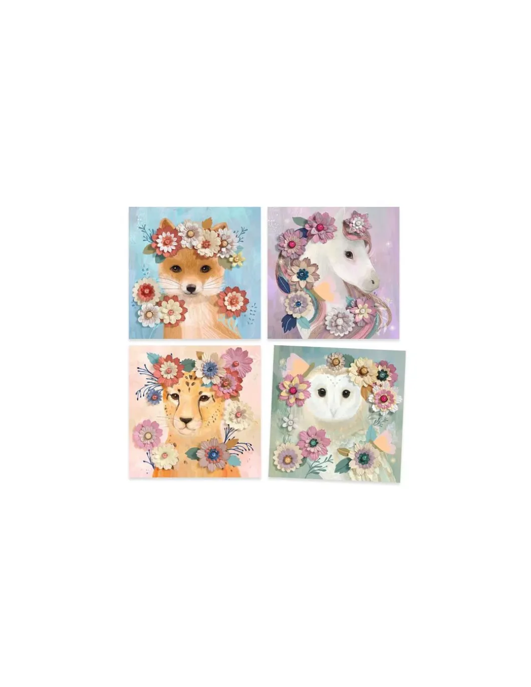 Tableaux en 3D Couronnes de fleurs - Djeco