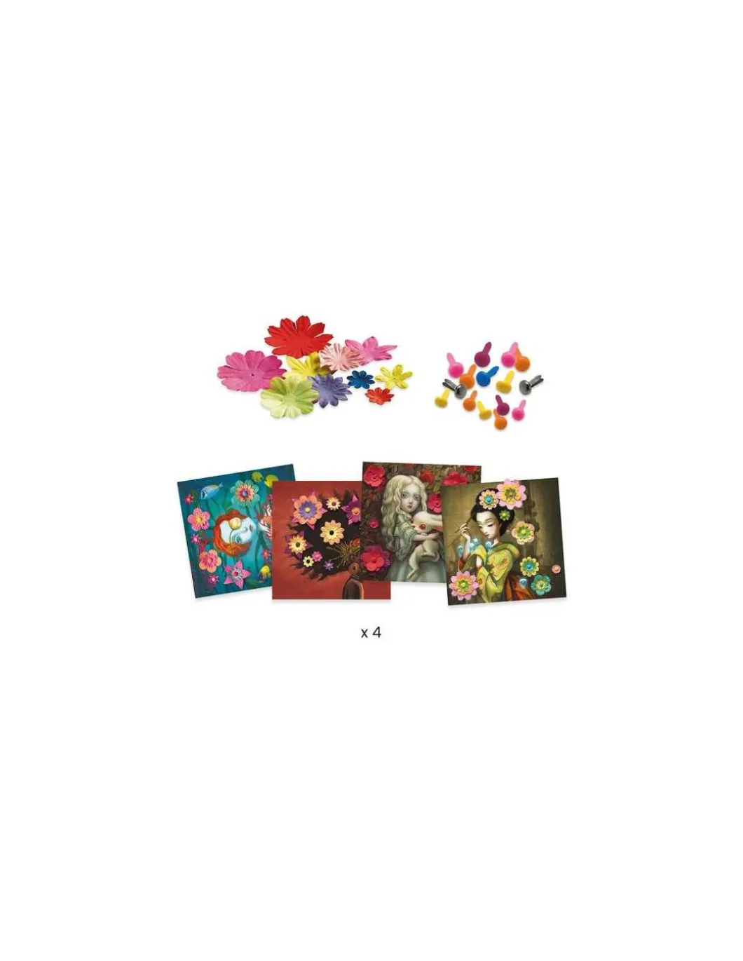 Tableaux en 3D Rock'n'Roses - Djeco