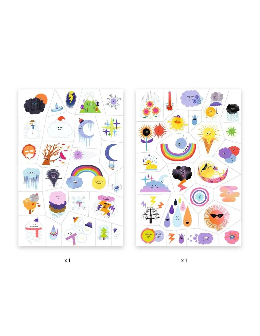 Tatouages Emojis météo - Djeco