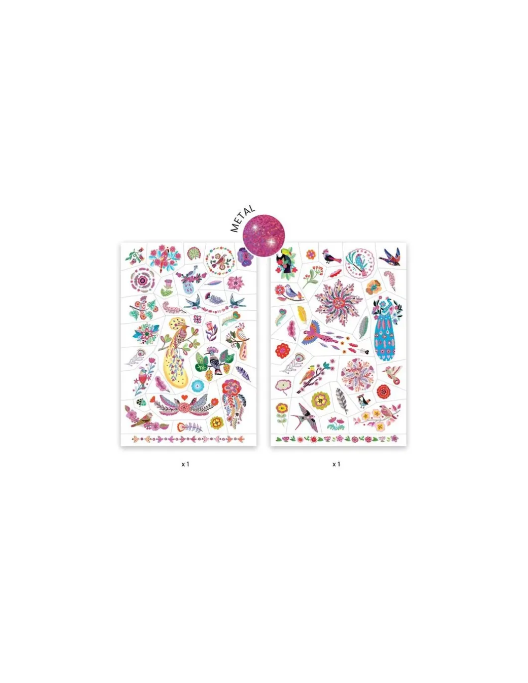Tatouages Plume color - Djeco