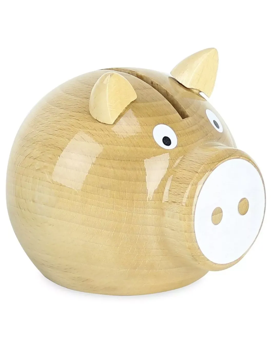Tirelire cochon bois naturel - Vilac
