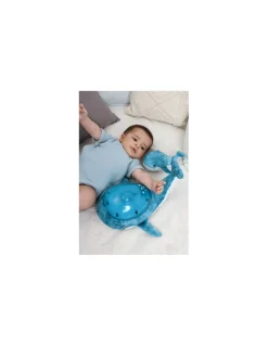 Tranquil whale blue family Peluche musicale à projections - Cloud b