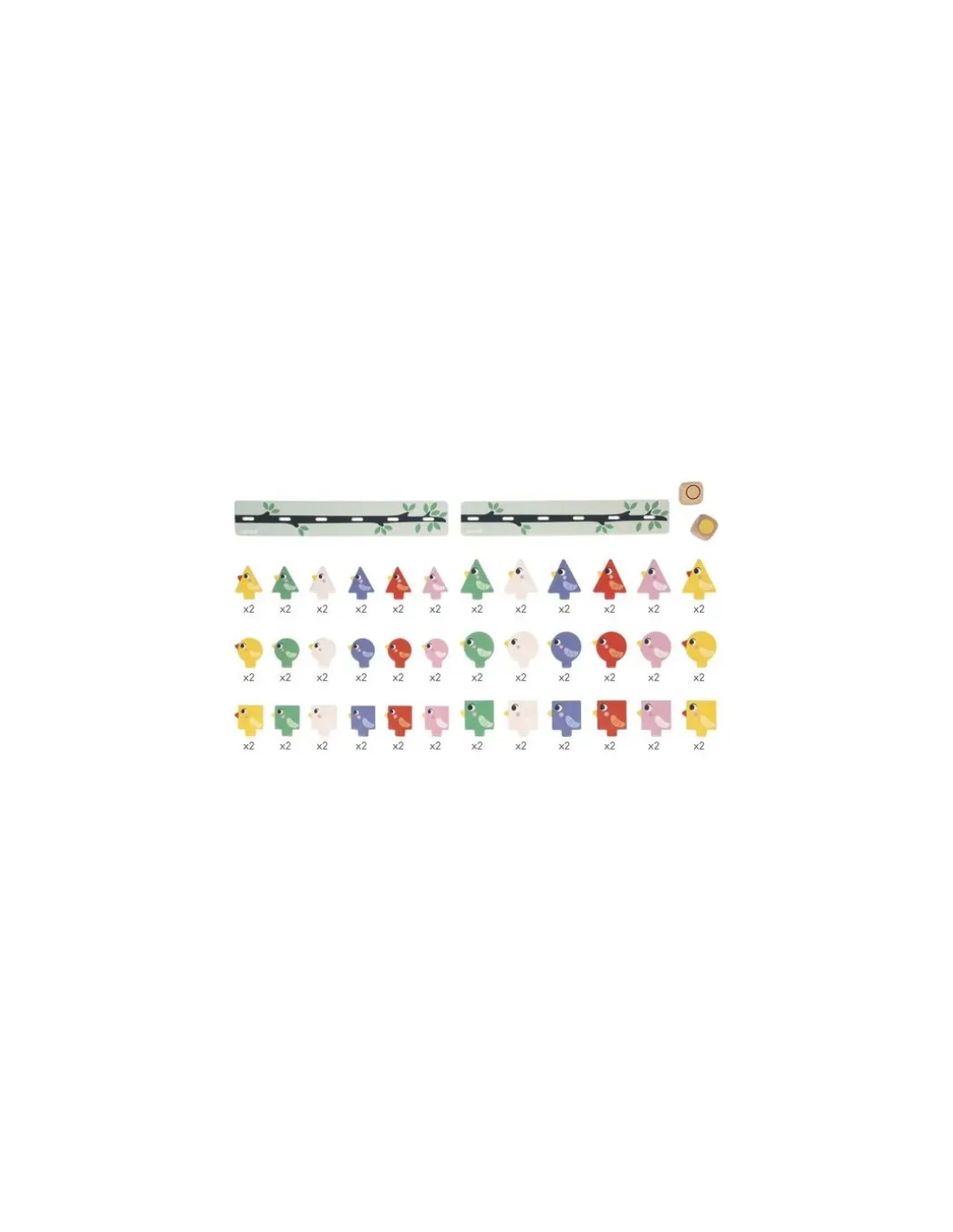Tri des formes, couleurs et tailles Oiseaux - Janod
