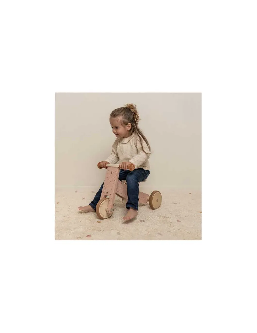 Tricycle en bois rose - Little Dutch