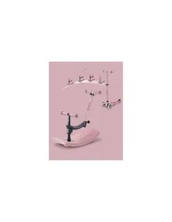 Trottinette Mini Micro Deluxe Rock & Go Rose Poudré LED - Micro Mobility
