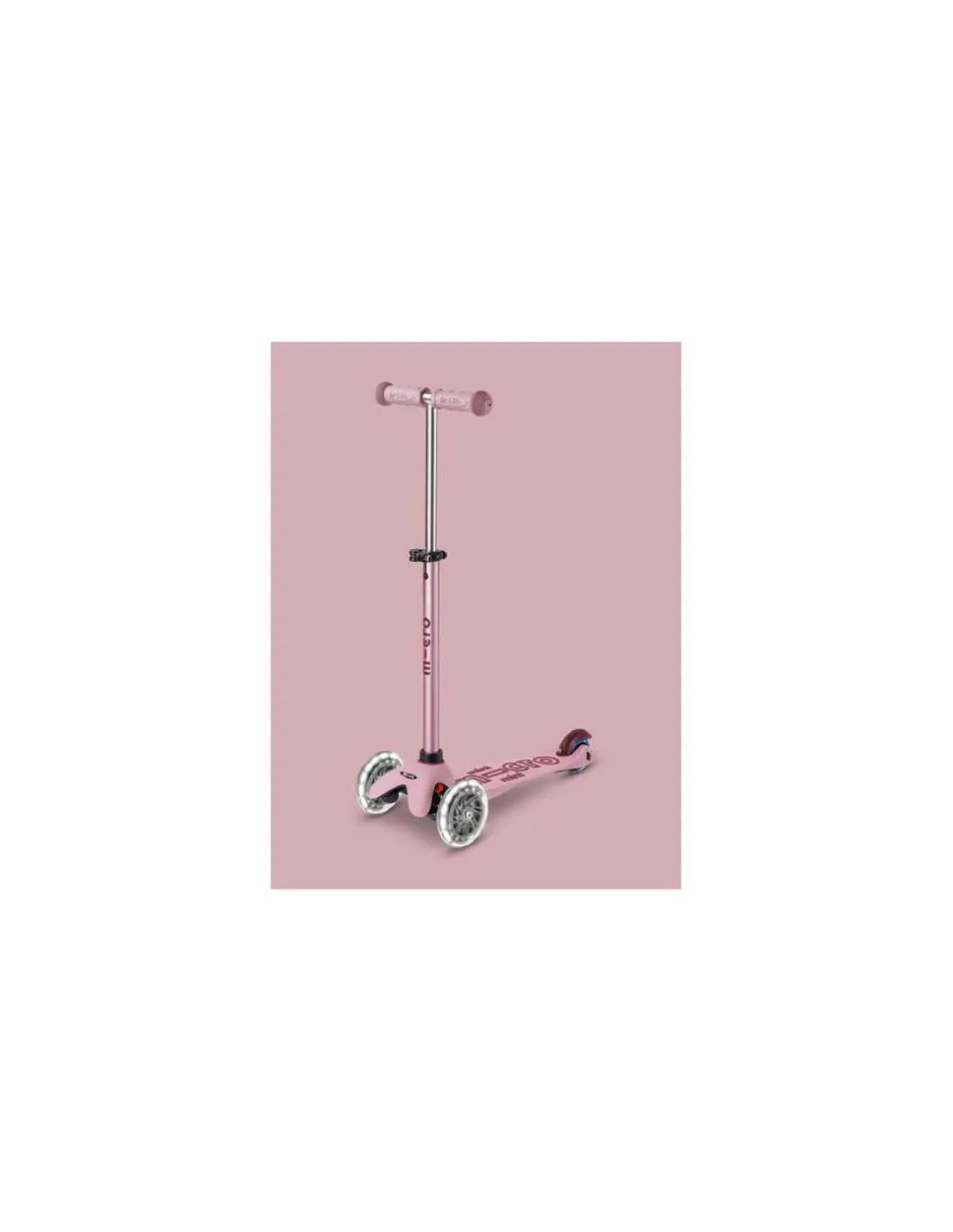 Trottinette Mini Micro Deluxe Rock & Go Rose Poudré LED - Micro Mobility