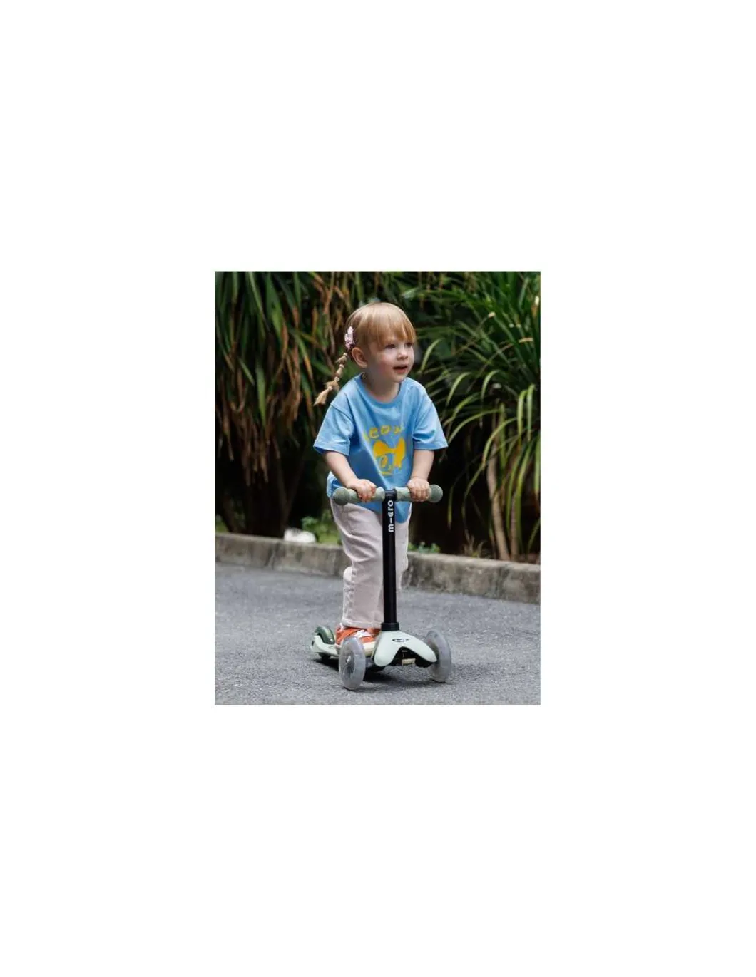 Trottinette Mini Micro Deluxe Rock & Go vert sauge LED - Micro Mobility